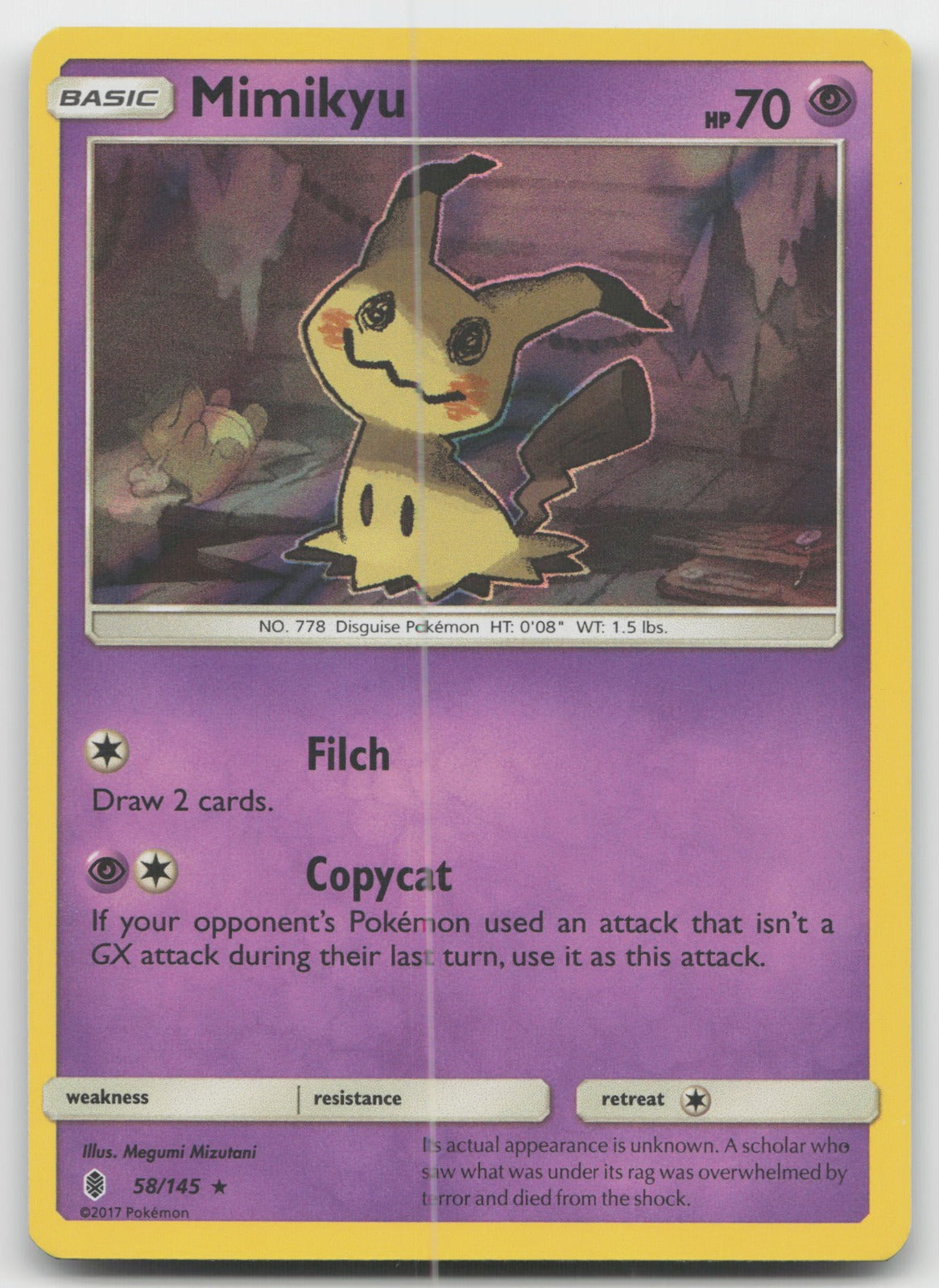 Mimikyu Holo Rare SM - Guardians Rising 58/145 LP
