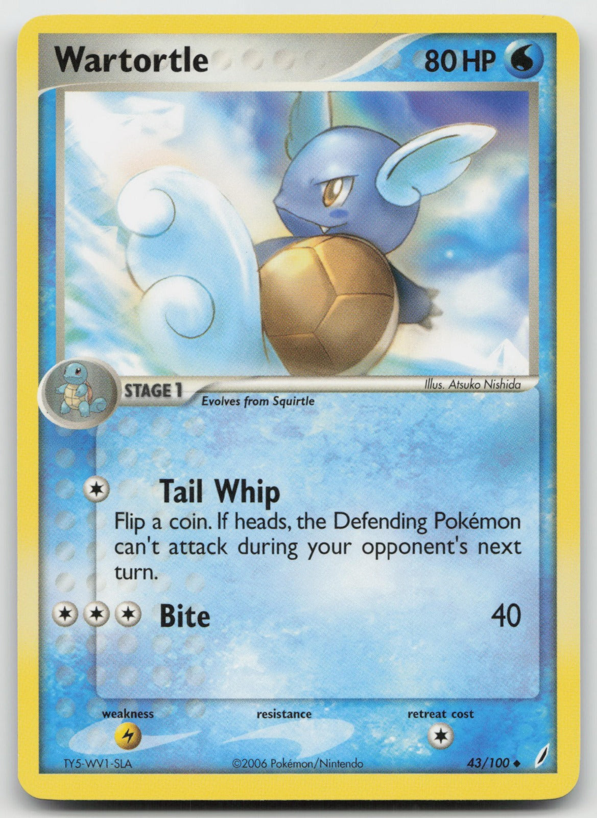 Wartortle Uncommon Crystal Guardians 43/100 LP