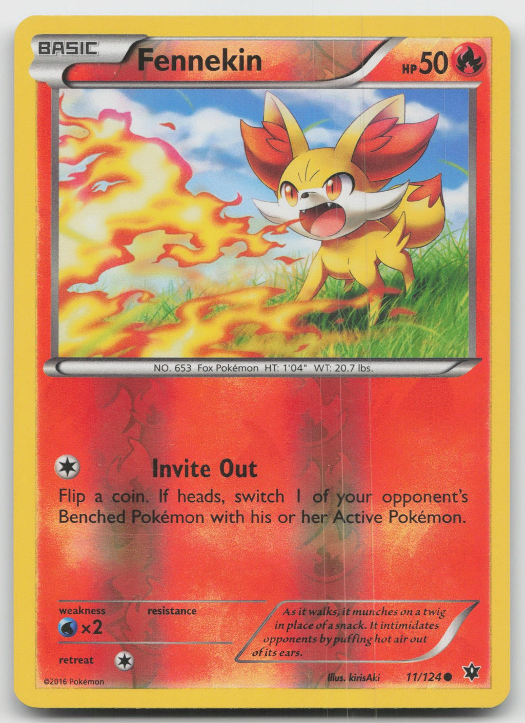 Fennekin Common Reverse Holo XY - Fates Collide 11/124 LP
