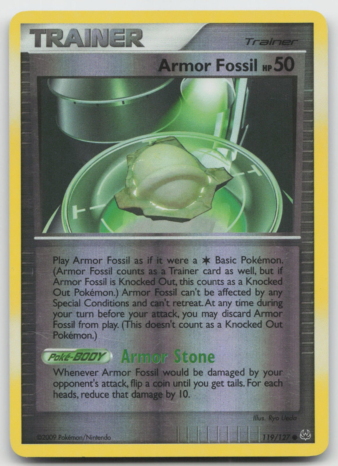 Armor Fossil Common Reverse Holo Platinum 119/127 LP