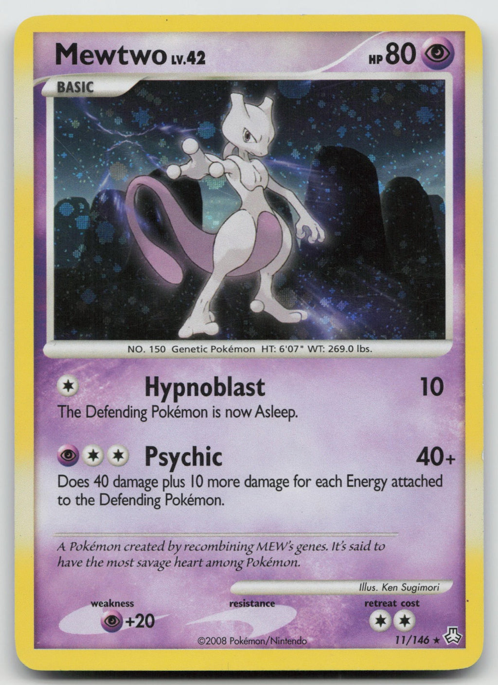 Mewtwo Holo Rare Legends Awakened 11/146 MP