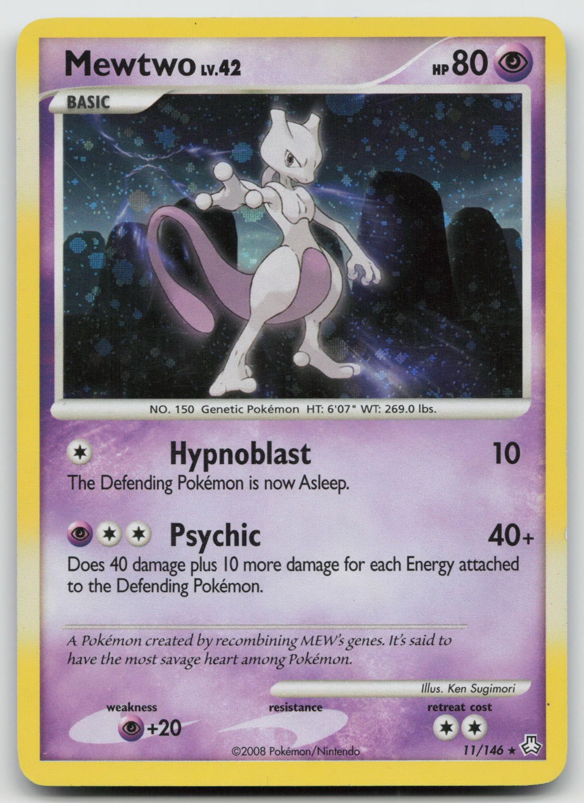 Mewtwo Holo Rare Legends Awakened 11/146 MP