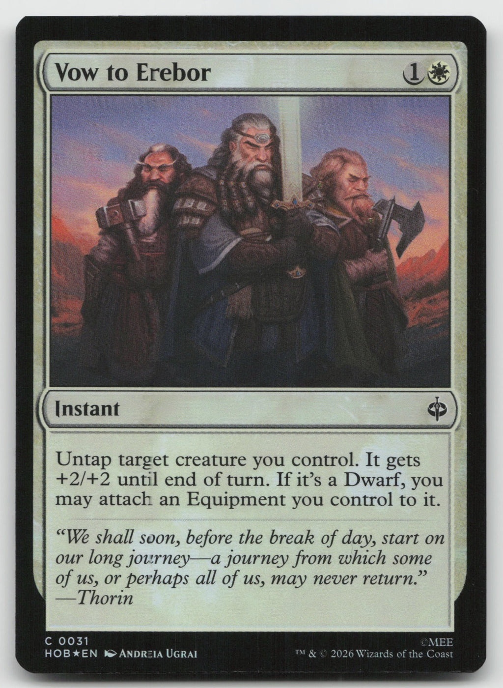 Vow to Erebor C Foil The Hobbit 31 NM