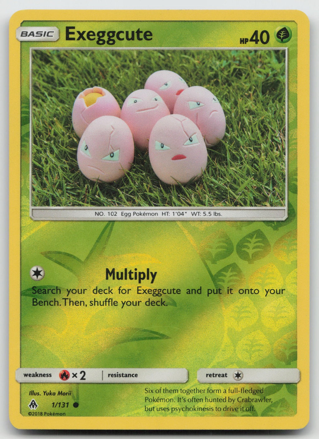 Exeggcute Reverse Holo Common SM - Forbidden Light 1/131 VLP