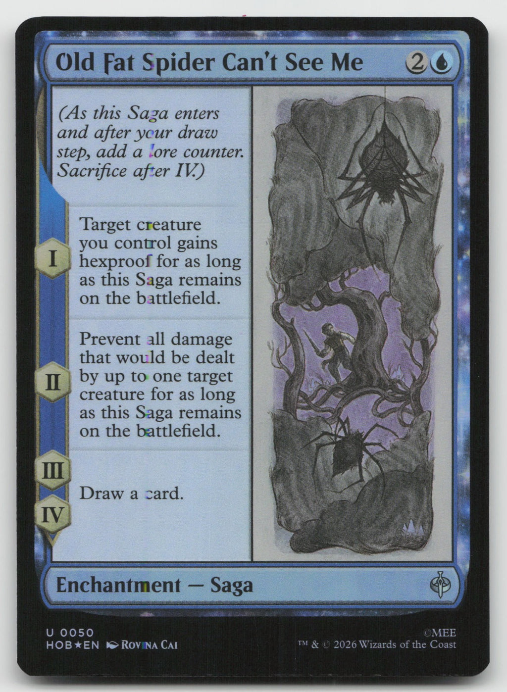 Old Fat Spider Can't See Me U Foil The Hobbit 50 NM