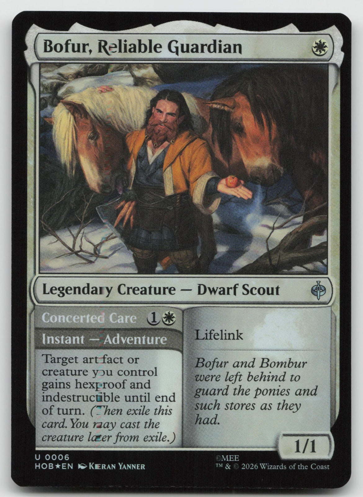 Bofur, Reliable Guardian U Foil The Hobbit 6 NM