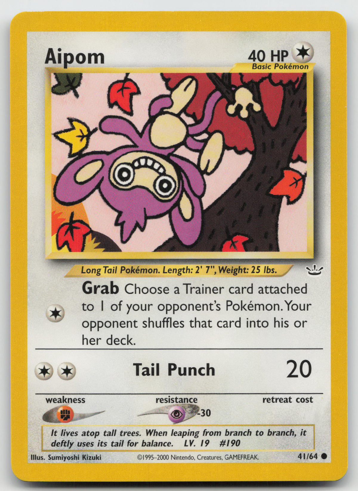 Aipom Common Unlimited Neo Revelation 41/64 LP