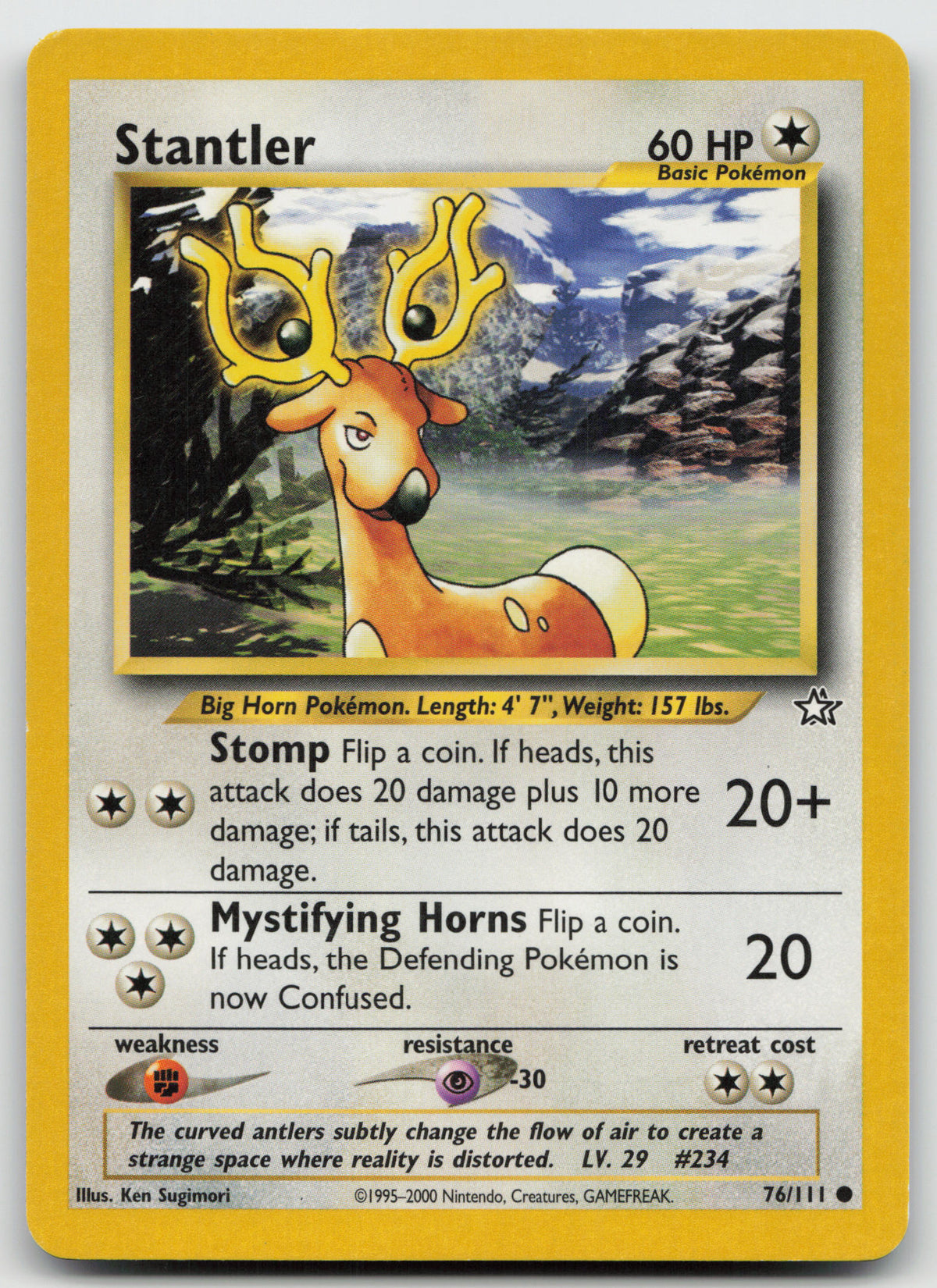 Stantler Common Unlimited Neo Genesis 76/111 LP