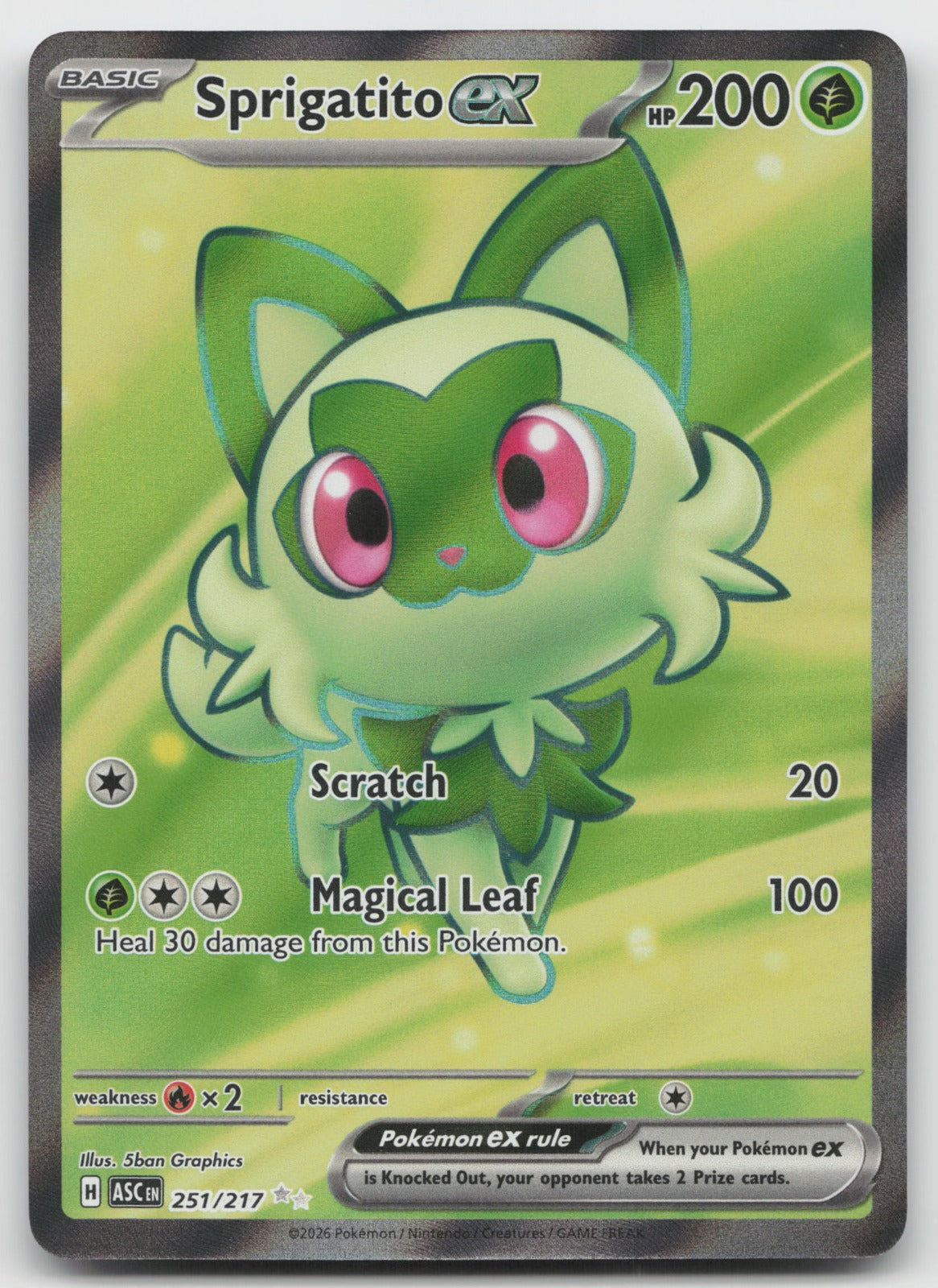 Sprigatito ex Holo Ultra Rare ME: Ascended Heroes 251/217 NM