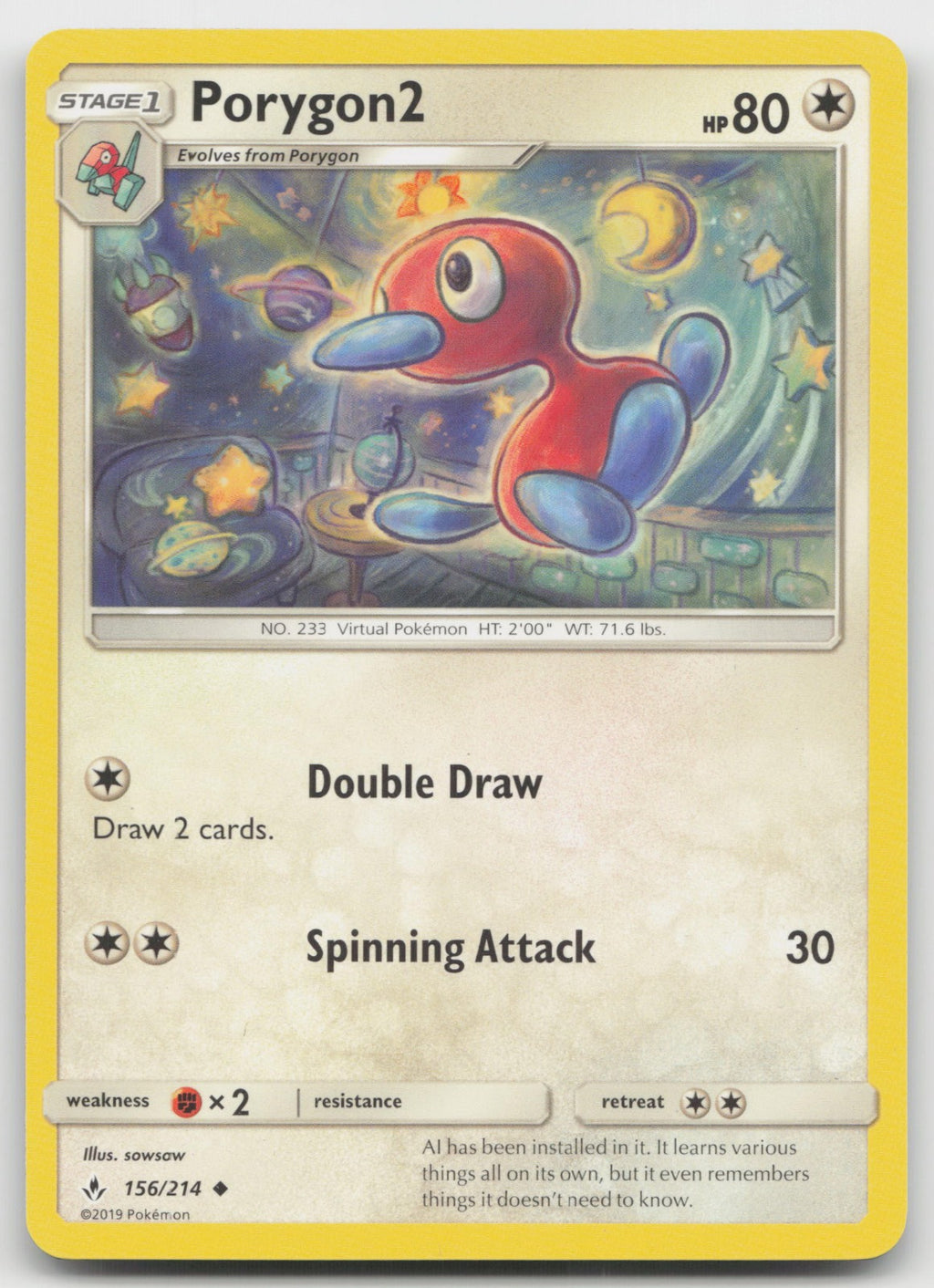 Porygon2 Uncommon SM - Unbroken Bonds 156/214 NM