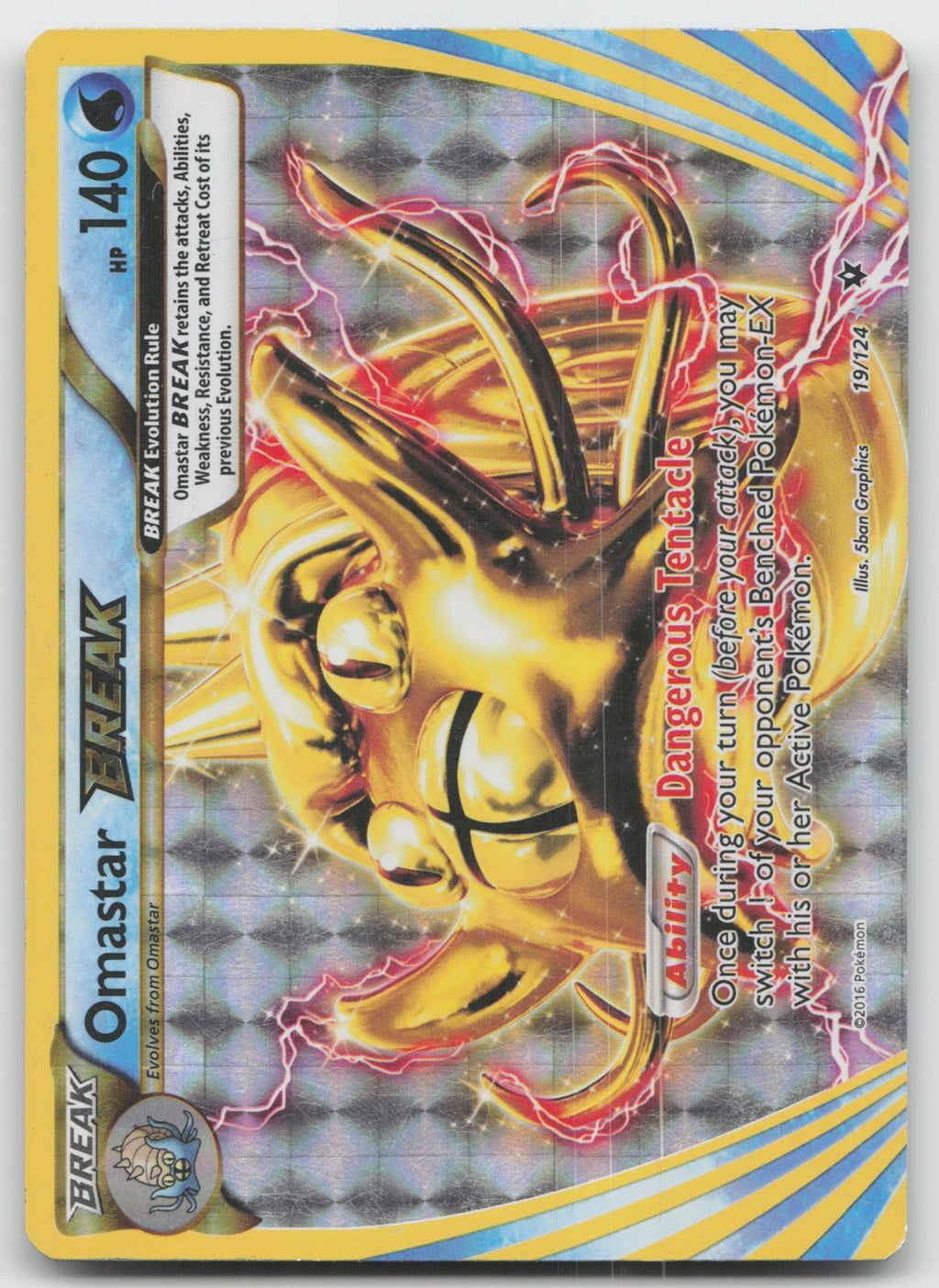 Omastar BREAK Rare BREAK XY - Fates Collide 19/124 LP