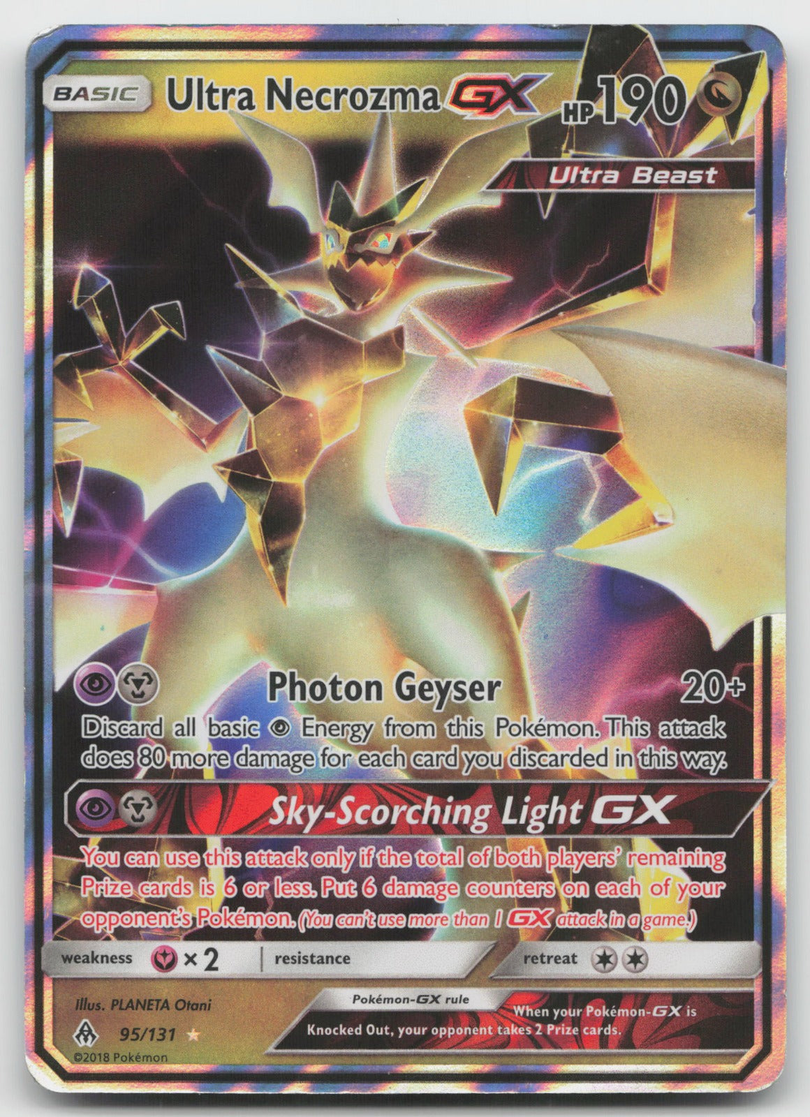 Ultra Necrozma GX Holo Ultra Rare SM - Forbidden Light 95/131 DMG
