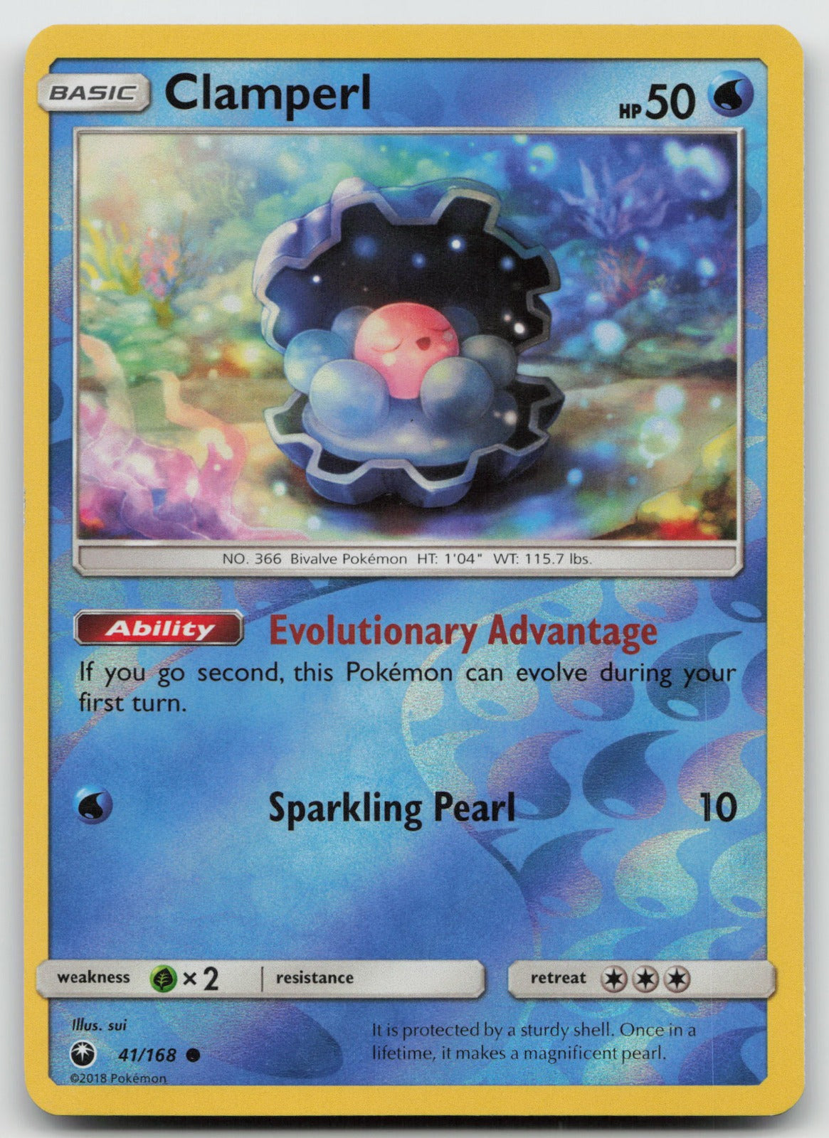 Clamperl Reverse Holo Common SM - Celestial Storm 41/168 LP