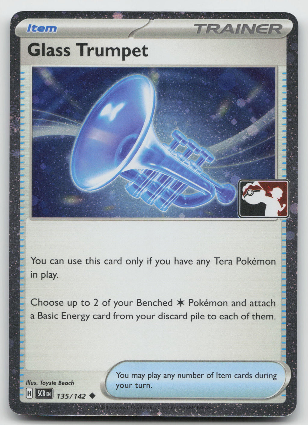 Glass Trumpet Uncommon Holo Prize Pack Series Cards 135/142 NM