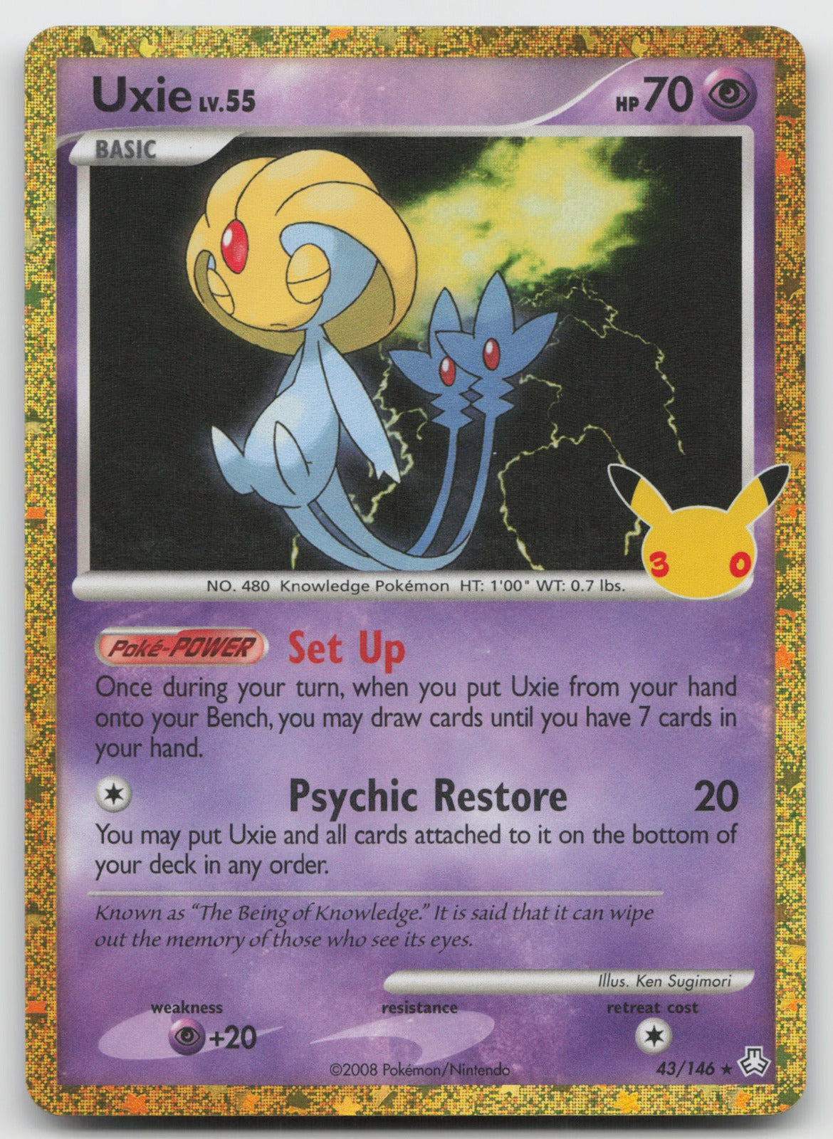 Uxie Holo ME: 30th Celebration Classic Collection 43/146 NM