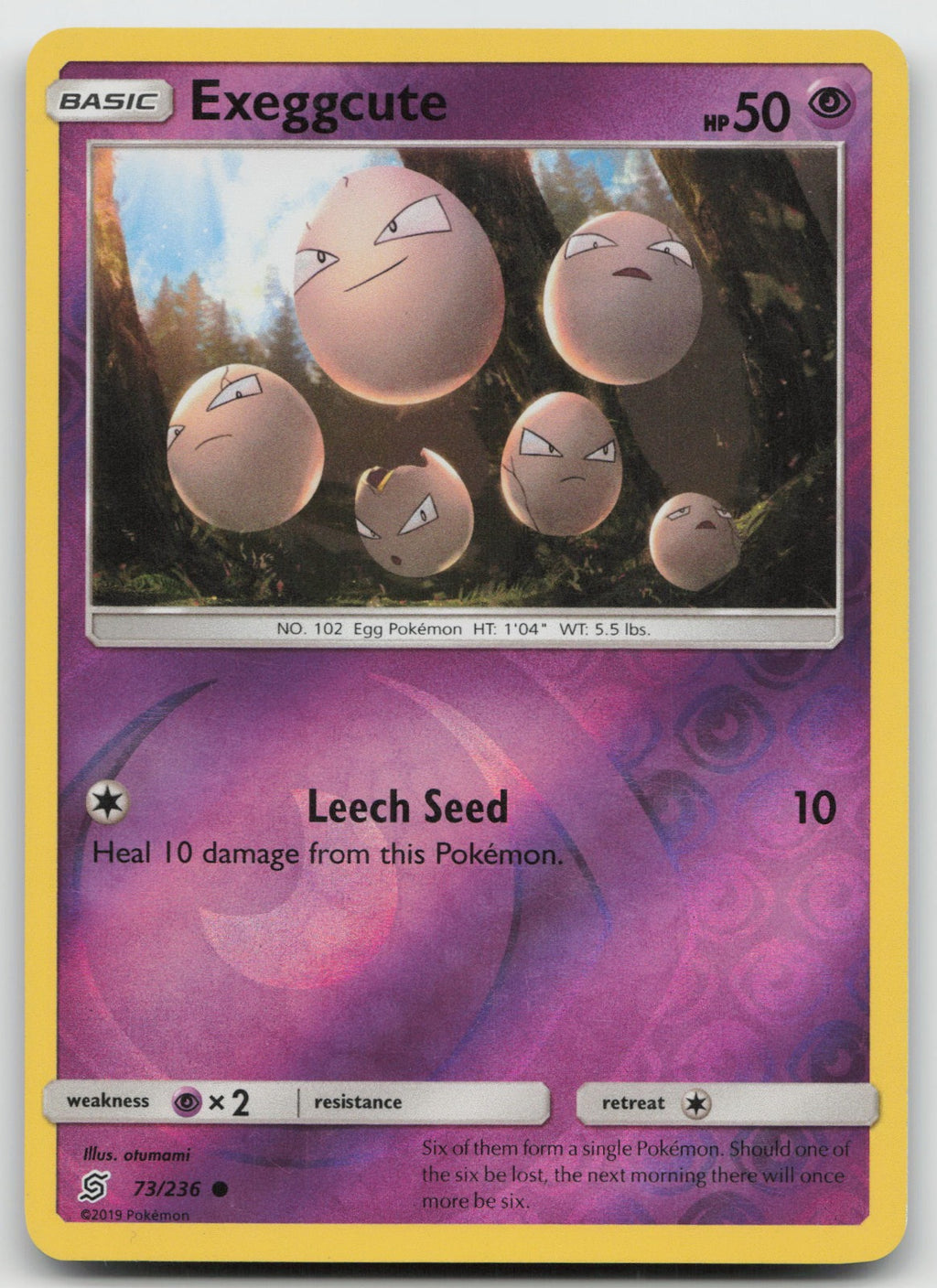 Exeggcute Reverse Holo Common SM - Unified Minds 73/236 NM
