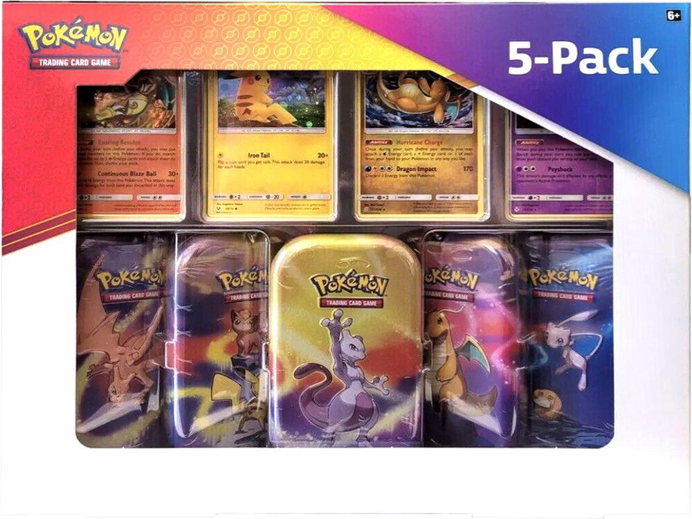 Kanto Power Mini Tins 5-Pack (Sun & Moon)