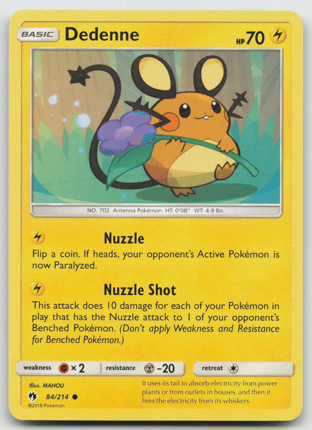 Dedenne Common SM - Lost Thunder 84/214 NM