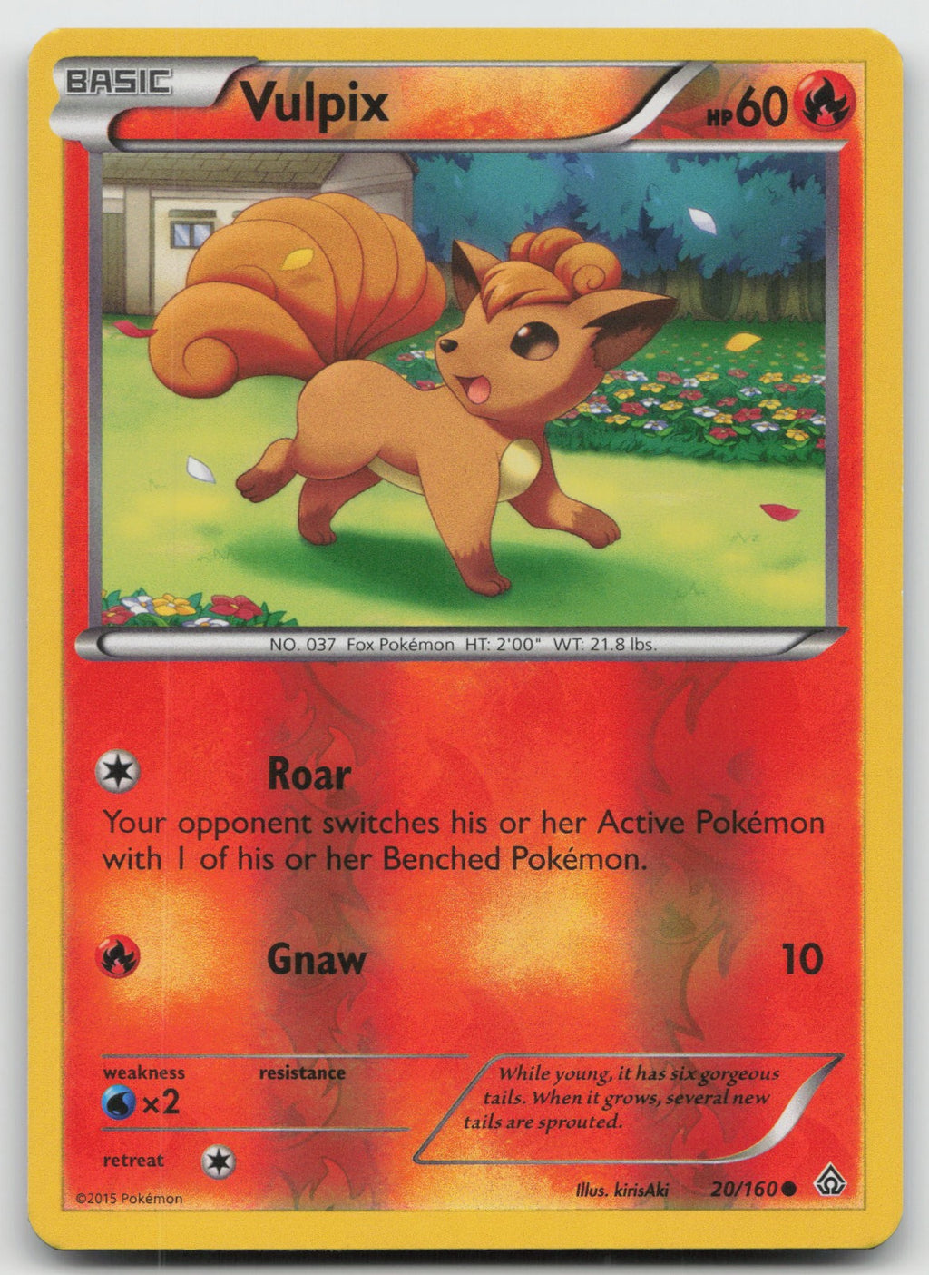Vulpix Common Reverse Holo XY - Primal Clash 20/160 LP