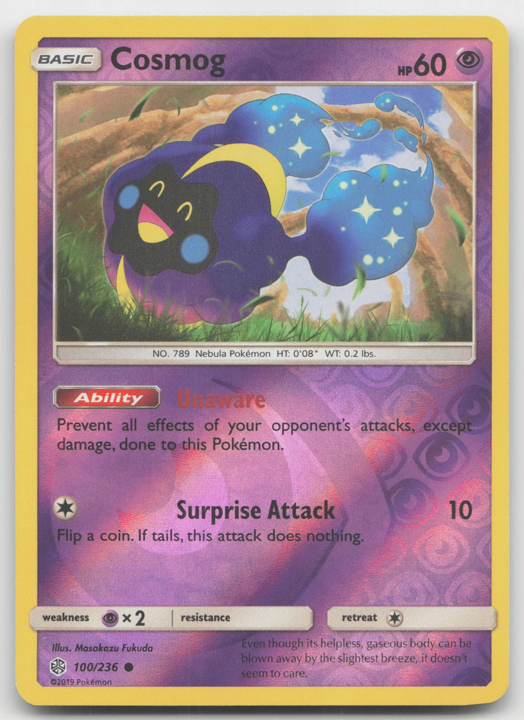 Cosmog Reverse Holo Common SM - Cosmic Eclipse 100/236 NM