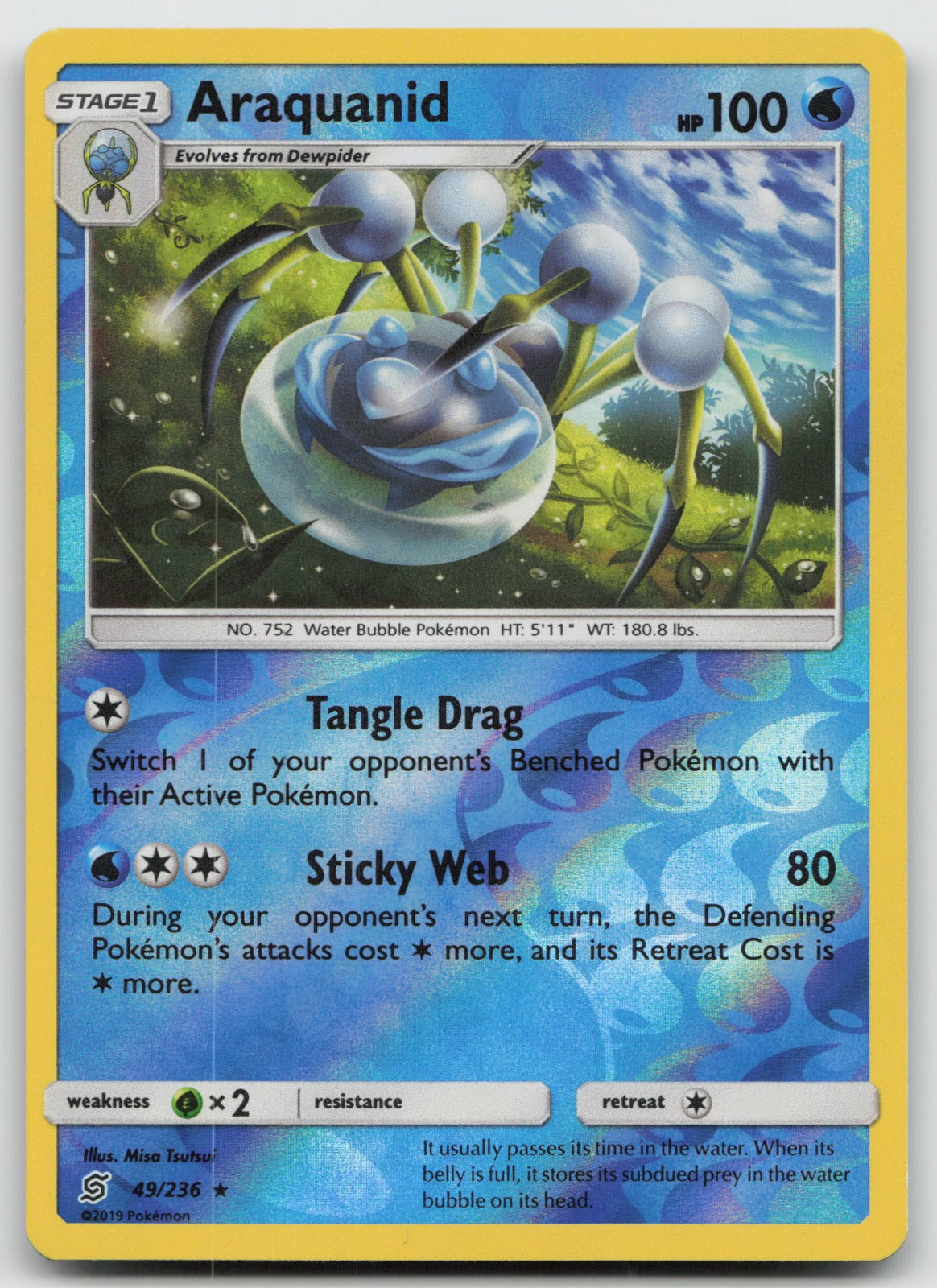 Araquanid Reverse Holo Rare SM - Unified Minds 49/236 NM