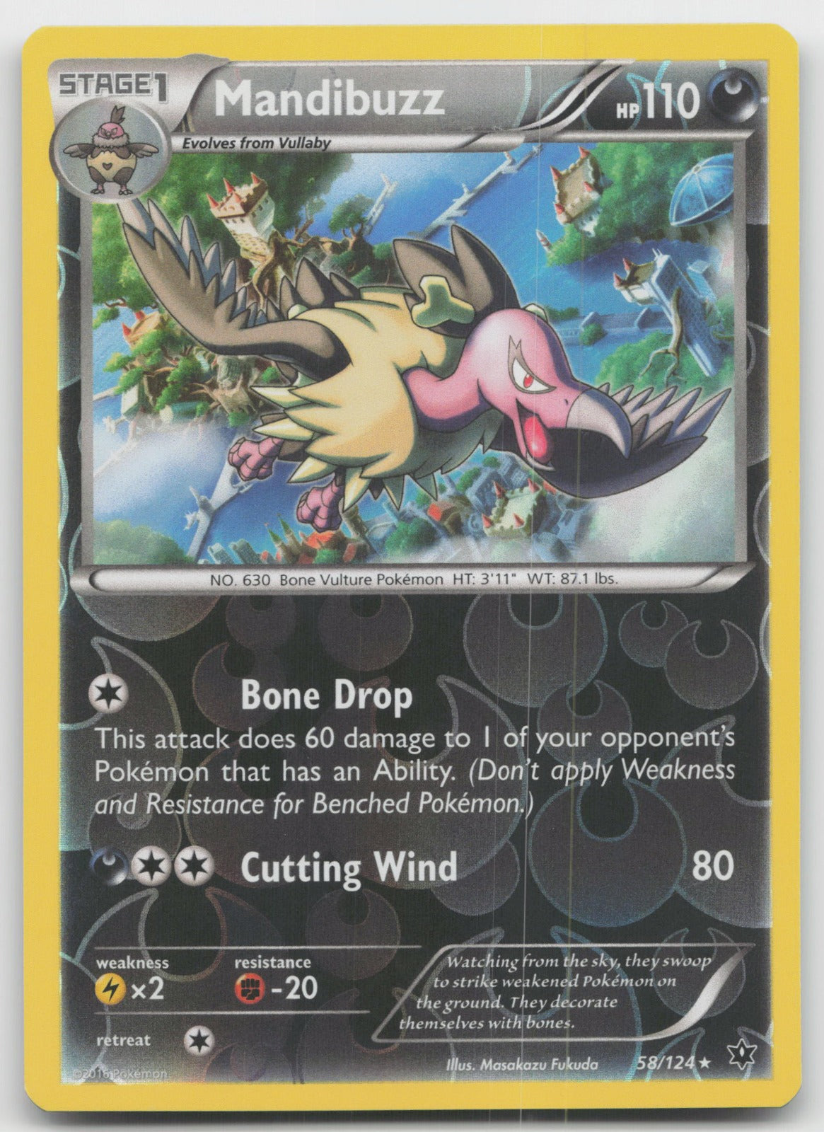 Mandibuzz Reverse Holo Rare XY - Fates Collide 58/124 LP