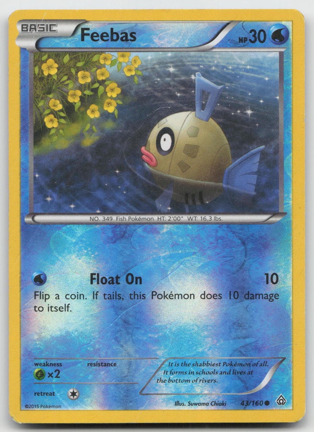 Feebas Common Reverse Holo XY - Primal Clash 43/160 DMG