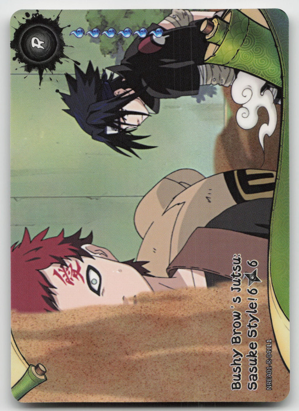 Bushy Brow's Jutsu: Sasuke Style! 6/6 Base R Earth Scroll Series 1 041L1 NM