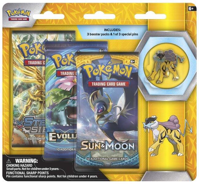 Legendary Beasts Collector Pin 3 Pack Blister [Raikou] (Damaged Packaging)