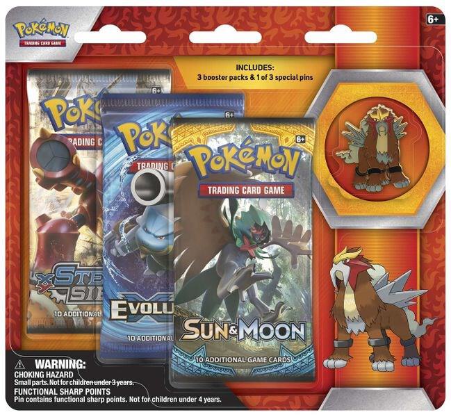 Legendary Beasts Collector Pin 3 Pack Blister [Entei] (Damaged Packaging)