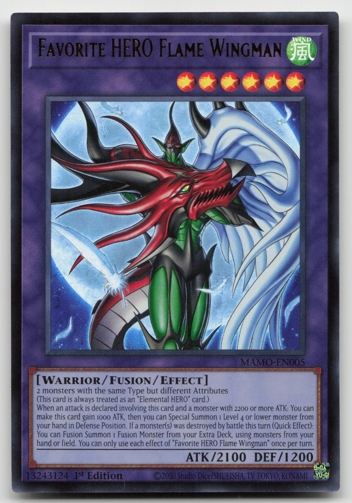 Favorite HERO Flame Wingman 1st Ultra Rare Magnificent Monsters MAMO-EN005 NM