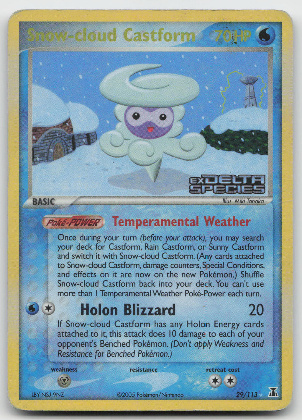 Snow-cloud Castform Rare Reverse Holo Delta Species 29/113 HP