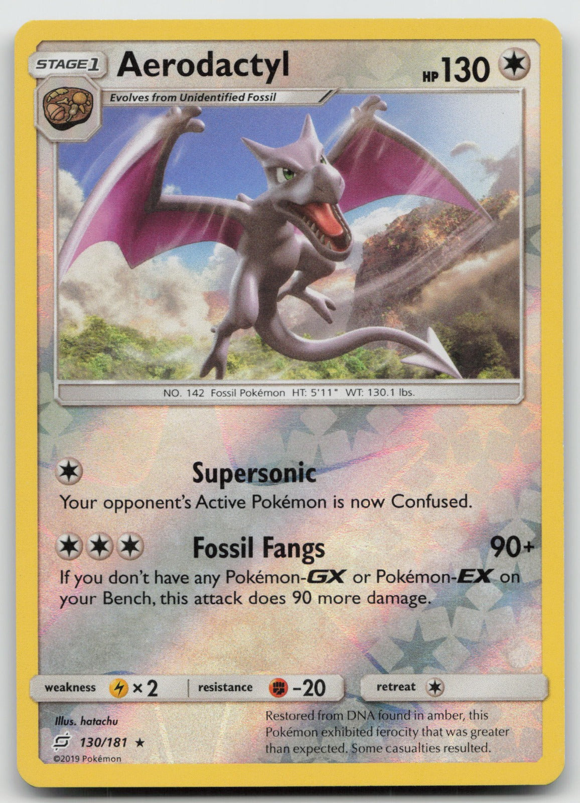Aerodactyl Reverse Holo Rare SM - Team Up 130/181 VLP