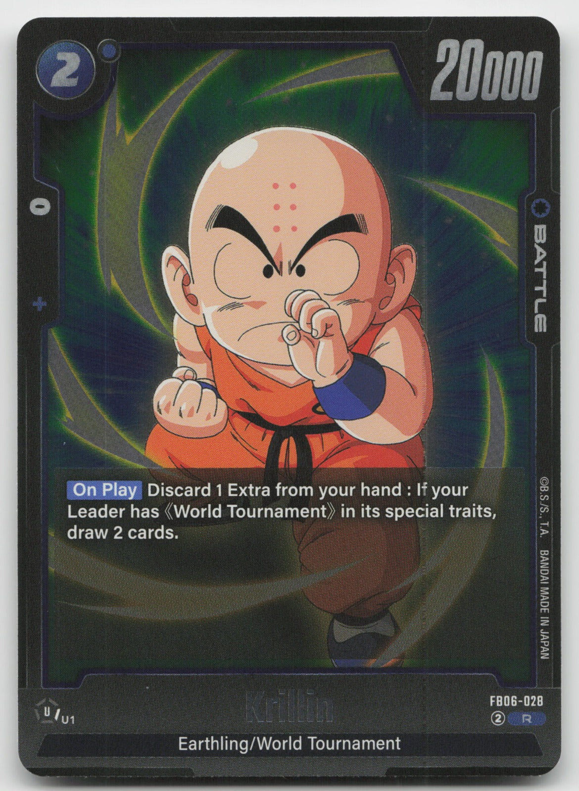 Krillin Rare Holo Rivals Clash FB06-028 NM