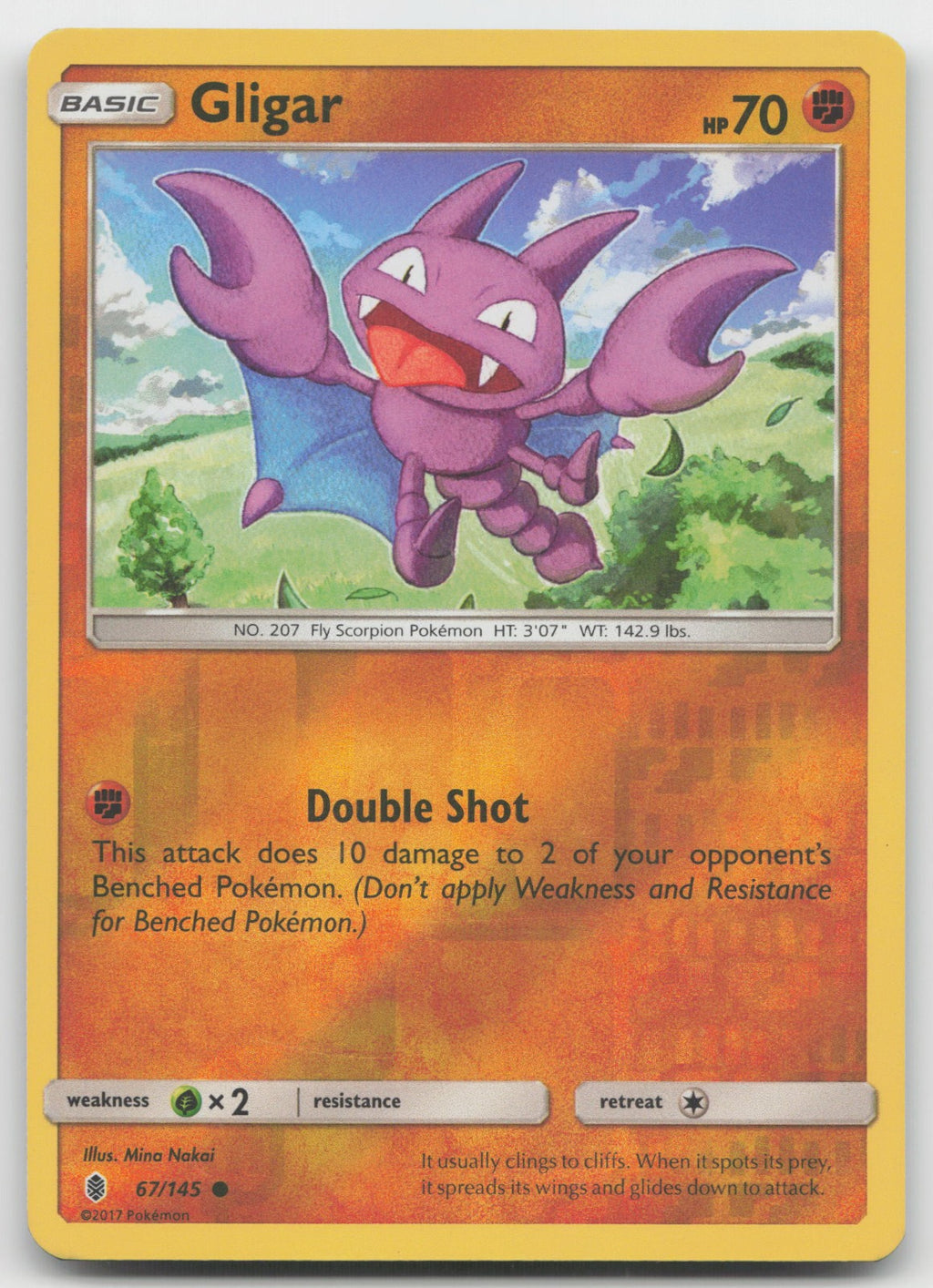 Gligar Reverse Holo Common SM - Guardians Rising 67/145 LP