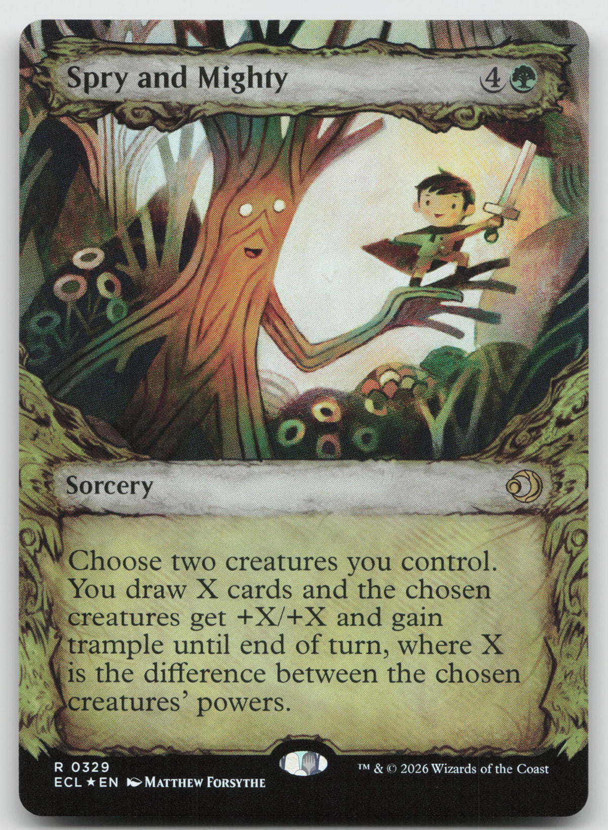 Spry and Mighty (Showcase) R Foil Lorwyn Eclipsed 329 NM