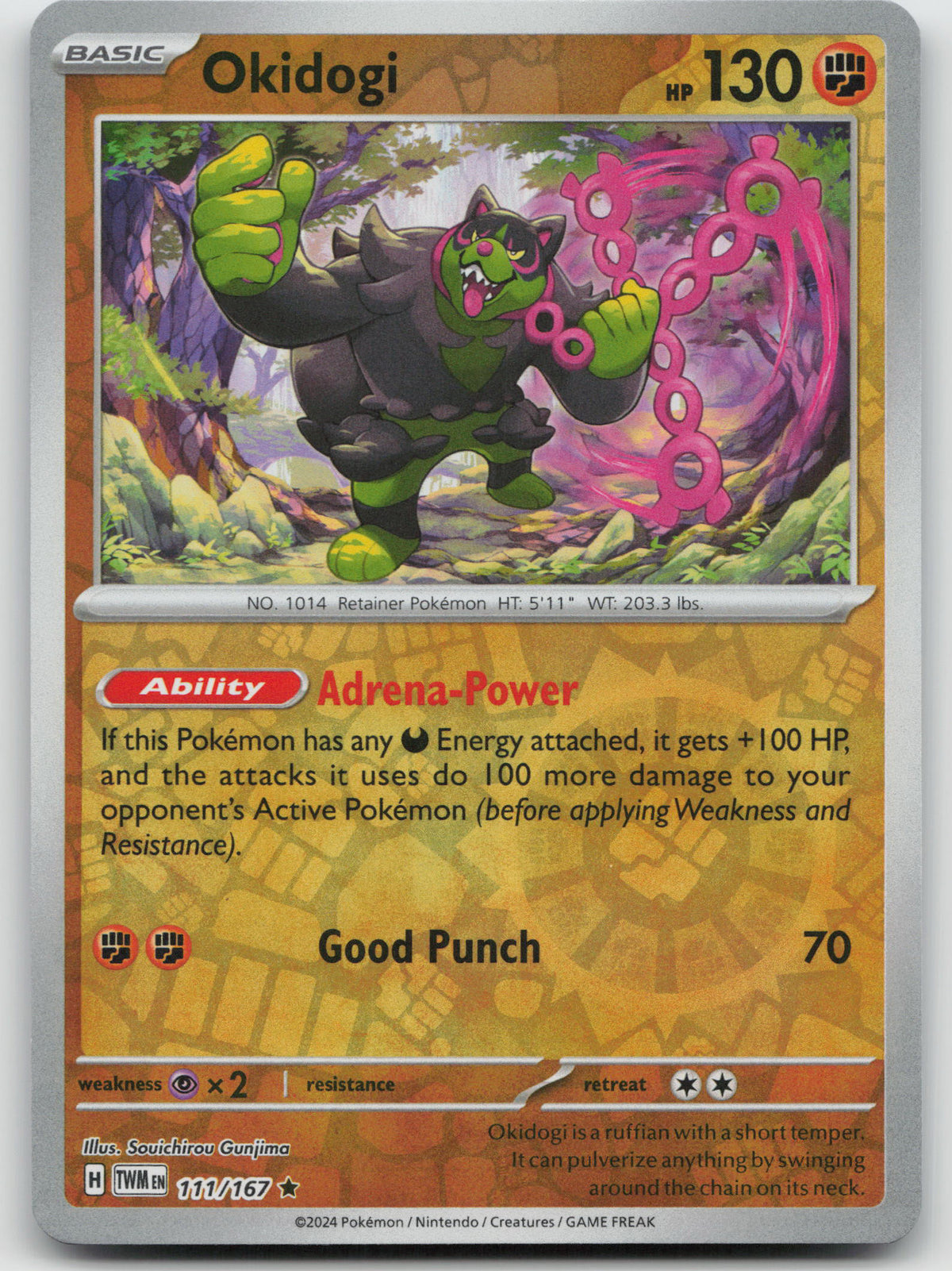 Okidogi Rare Reverse Holo SV06: Twilight Masquerade 111/167 NM