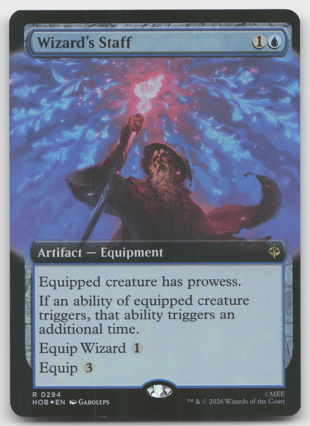 Wizard's Staff (Extended Art) R Foil The Hobbit 294 NM