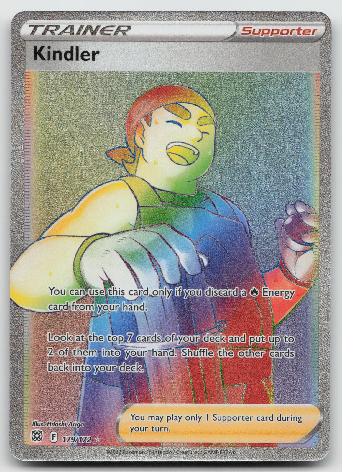 Kindler (Secret) Rainbow Rare Holo SWSH09: Brilliant Stars 179/172 NM