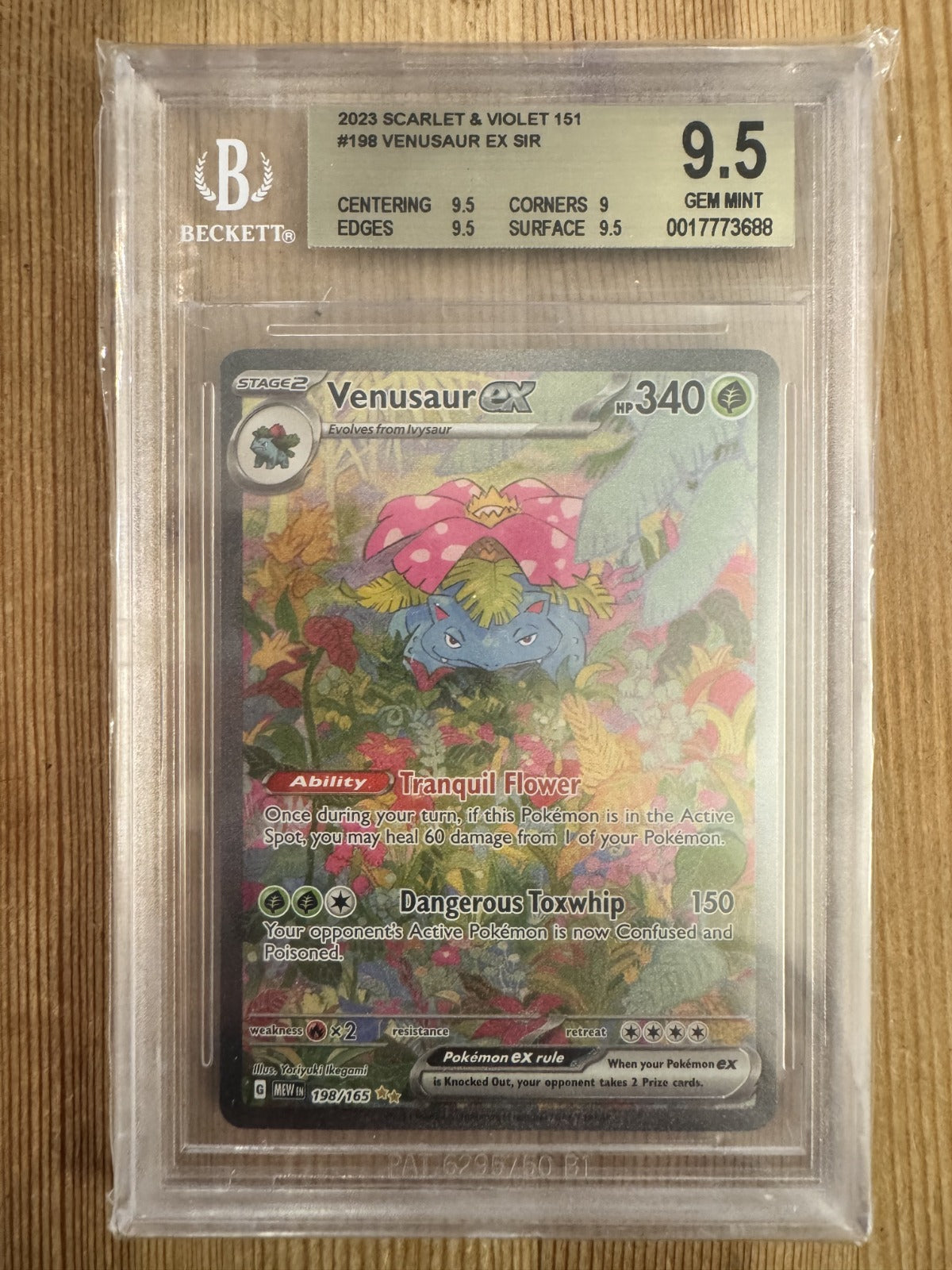 Venusaur ex Special Illustration Rare Holo Scarlet & Violet 151 198/165 BGS 9.5
