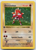 Hitmonchan Holo Rare 1st Edition Base Set (Shadowless) 7/102 DMG