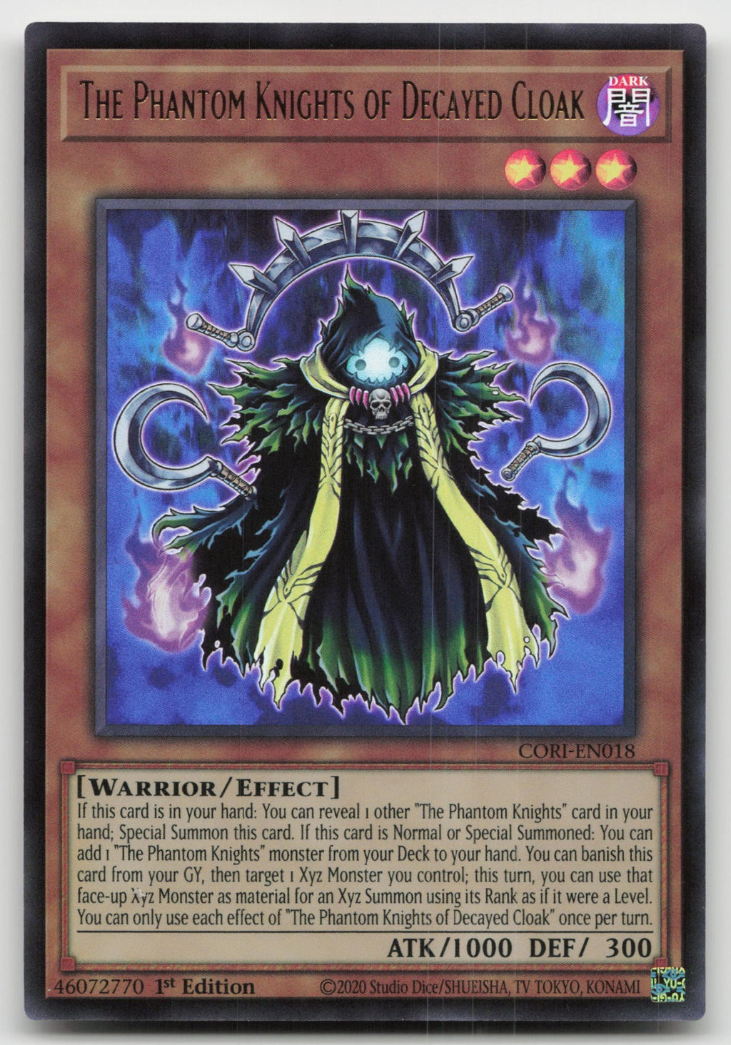 The Phantom Knights of Decayed Cloak 1st Ultra Rare Chaos Origins CORI-EN018 NM