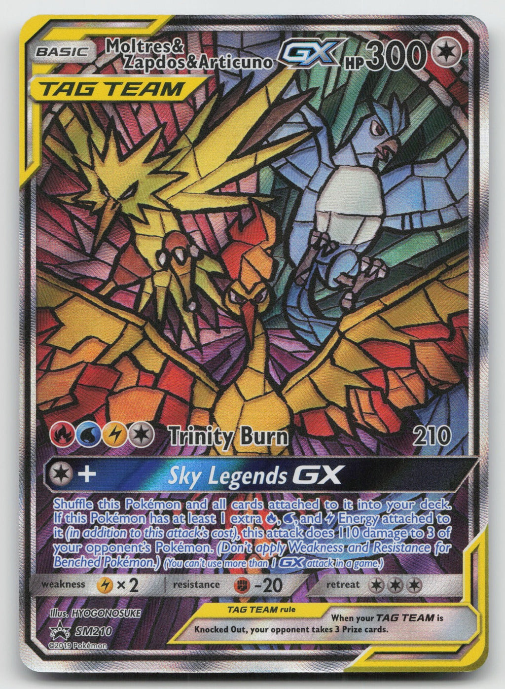 Moltres & Zapdos & Articuno GX Holo SM Promos SM210 NM