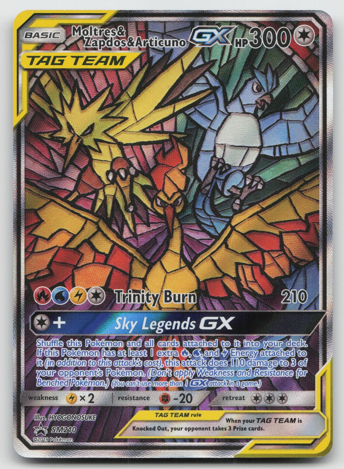 Moltres & Zapdos & Articuno GX Holo SM Promos SM210 NM