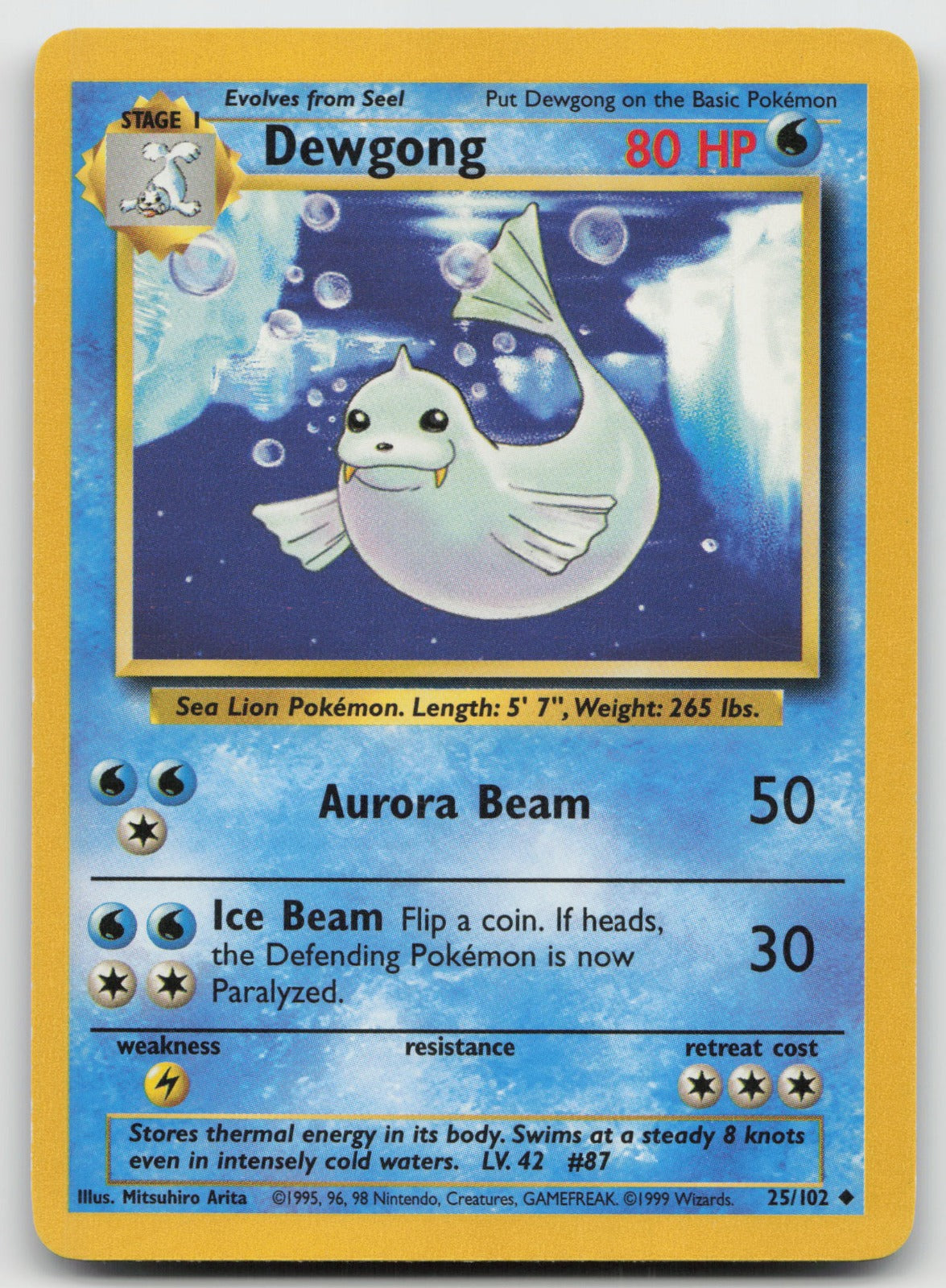 Dewgong Uncommon Base Set 25/102 LP
