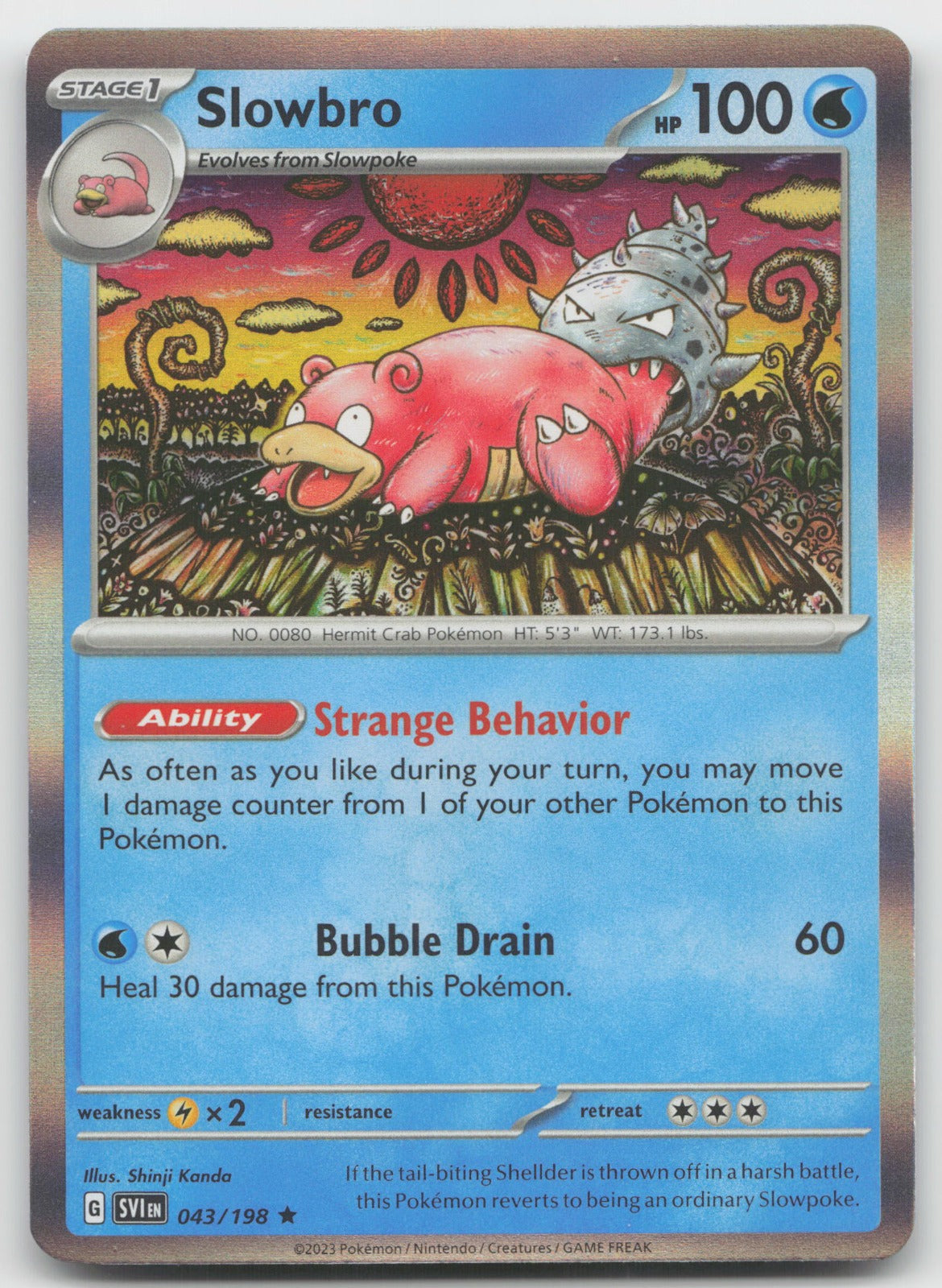 Slowbro Holo Rare SV01: Scarlet & Violet Base Set 043/198 NM