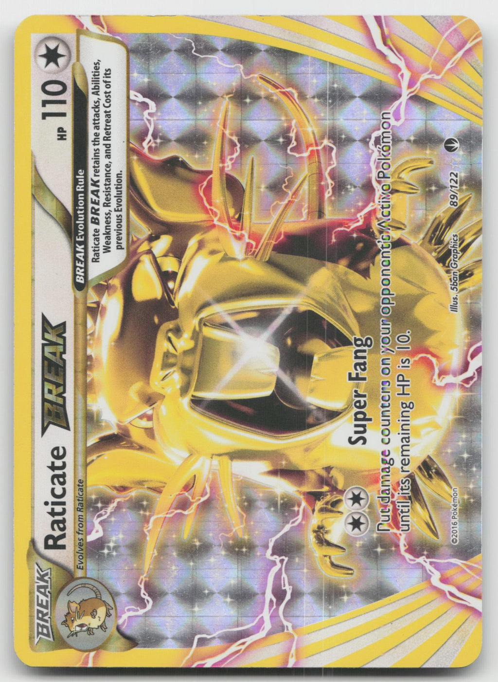 Raticate BREAK Rare BREAK XY - BREAKpoint 89/122 LP