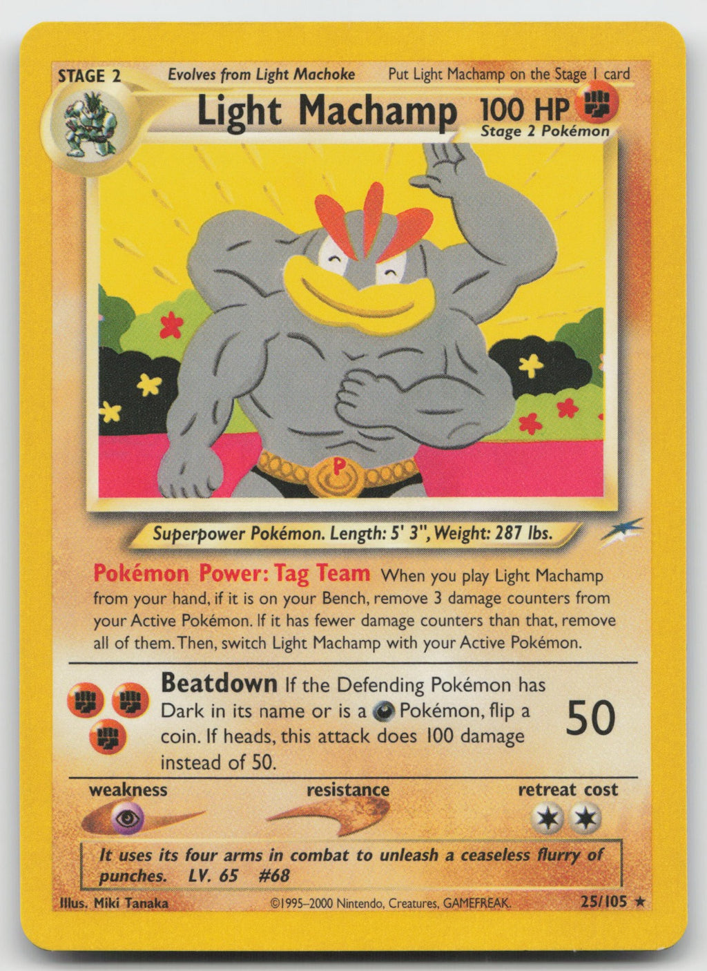 Light Machamp Unlimited Rare Neo Destiny 25/105 VLP
