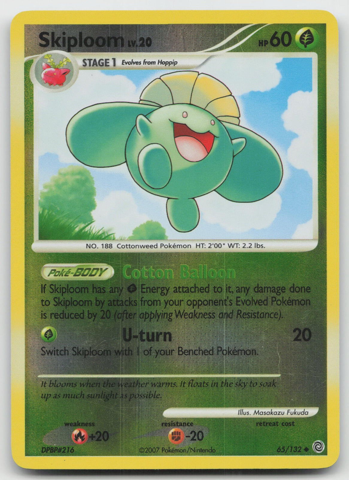 Skiploom Uncommon Reverse Holo Secret Wonders 65/132 VLP