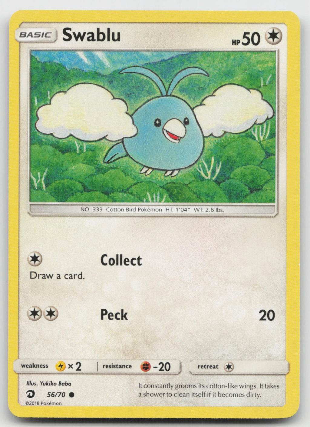 Swablu (56) Common Dragon Majesty 56/70 NM